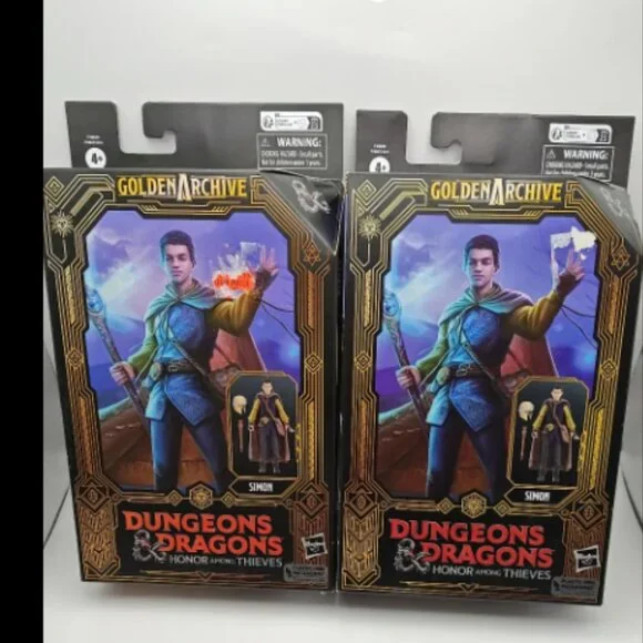 2 x Dungeons & Dragons Honor Among Thieves Golden Archive SIMON 6" Figure New - Picture 1 of 6